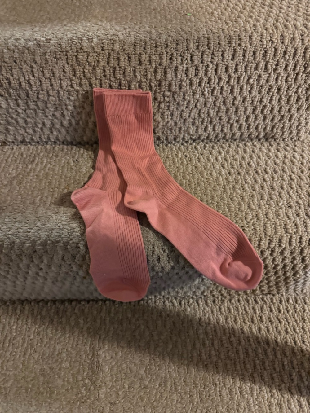J. Crew Factory Ribbed Crew Socks in Dusty Rose